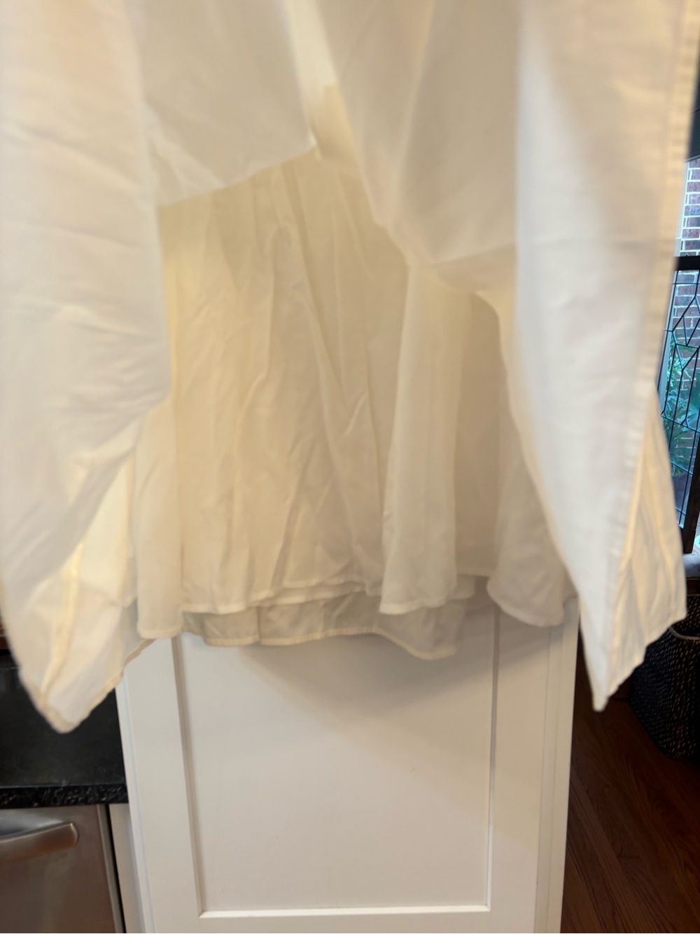 new Reformation Lucy cotton poplin maxi skirt in ivory - Picture 8 of 10